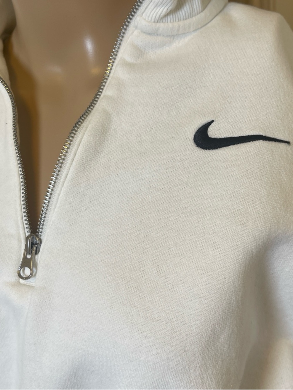 Nike Sportswear Phoenix Fleece Women's Oversized 1/2-Zip Crop Sweatshirt. Size M - Picture 3 of 12